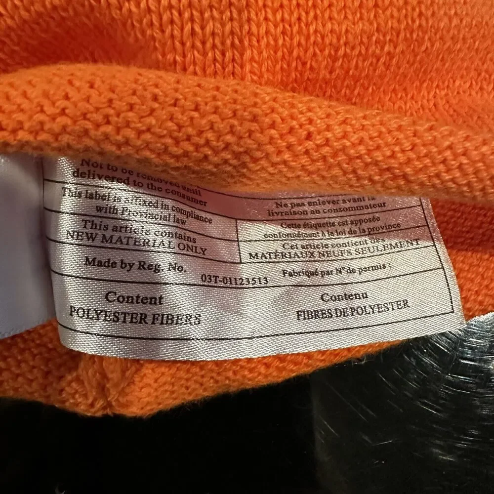 GYMBOREE Fall Festival Orange Pumpkin Sweater Beanie Hat 3-6 Month NWT Stem 2017